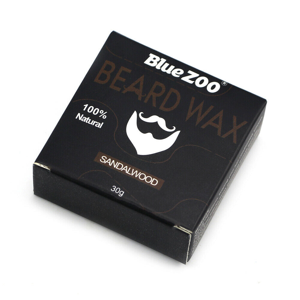 2pcs Natural Beard Balm Moisturizing Wax Men Grooming Sandalwood Eucalyptus