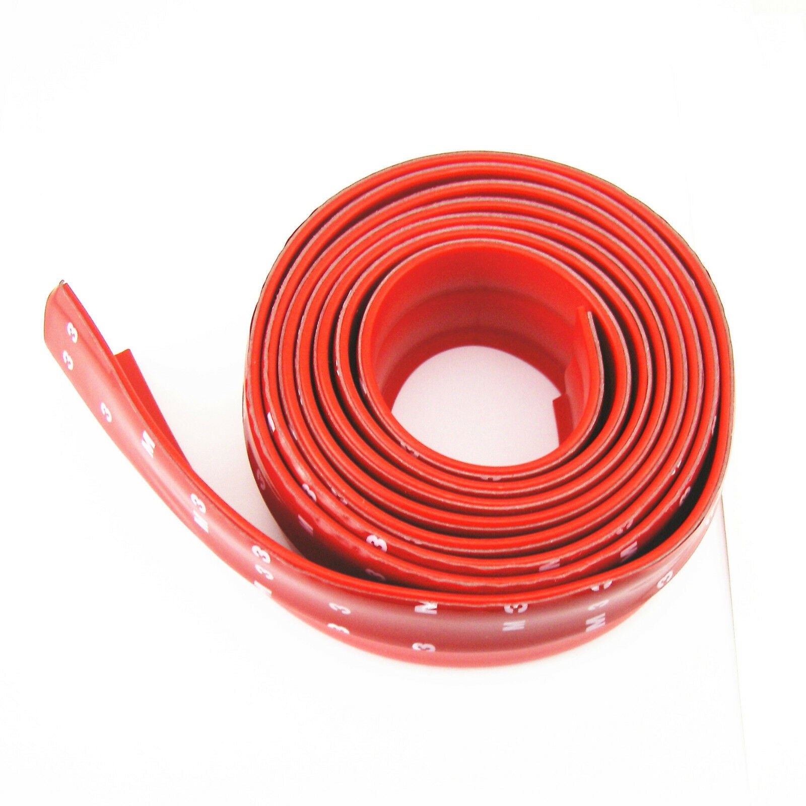 Red Car Front Bumper Spoiler Lip Kit Splitter 2.5M Protector Body Kit Rubber