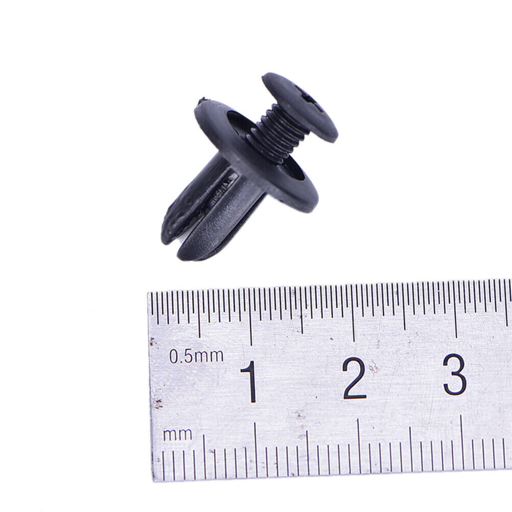 50x8mm Auto Car Bumper Fender Retainer Push Black Plastic Fixed Clips Fast.l8