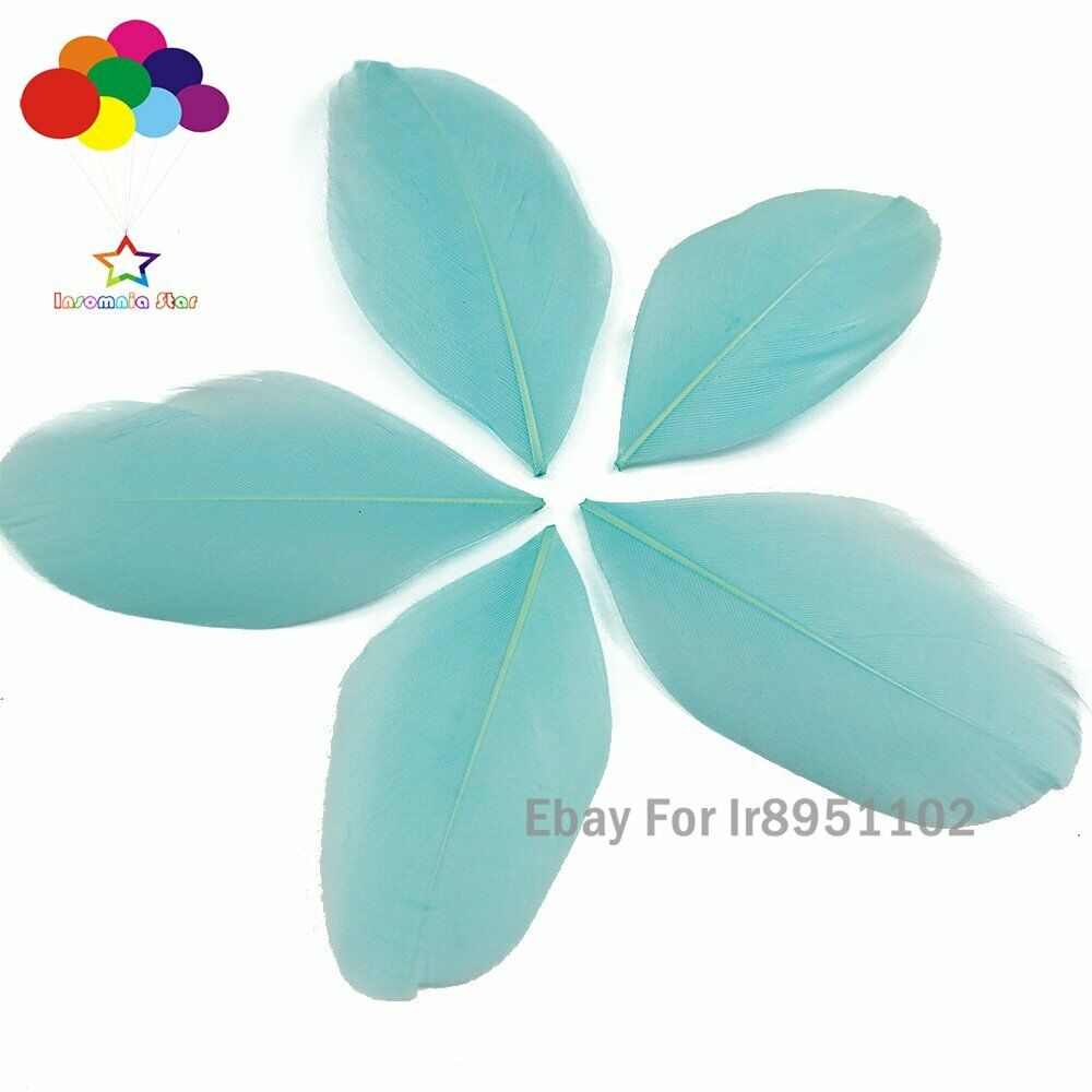 Light Blue loose Natural Hand-tearing small Goose Feather 5-7cm Decorate Craft