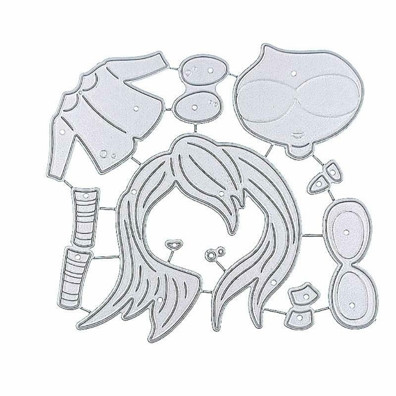 Little Girl Metal Cutting Dies Stencil DIY Scrapbook Album Paper Card Template