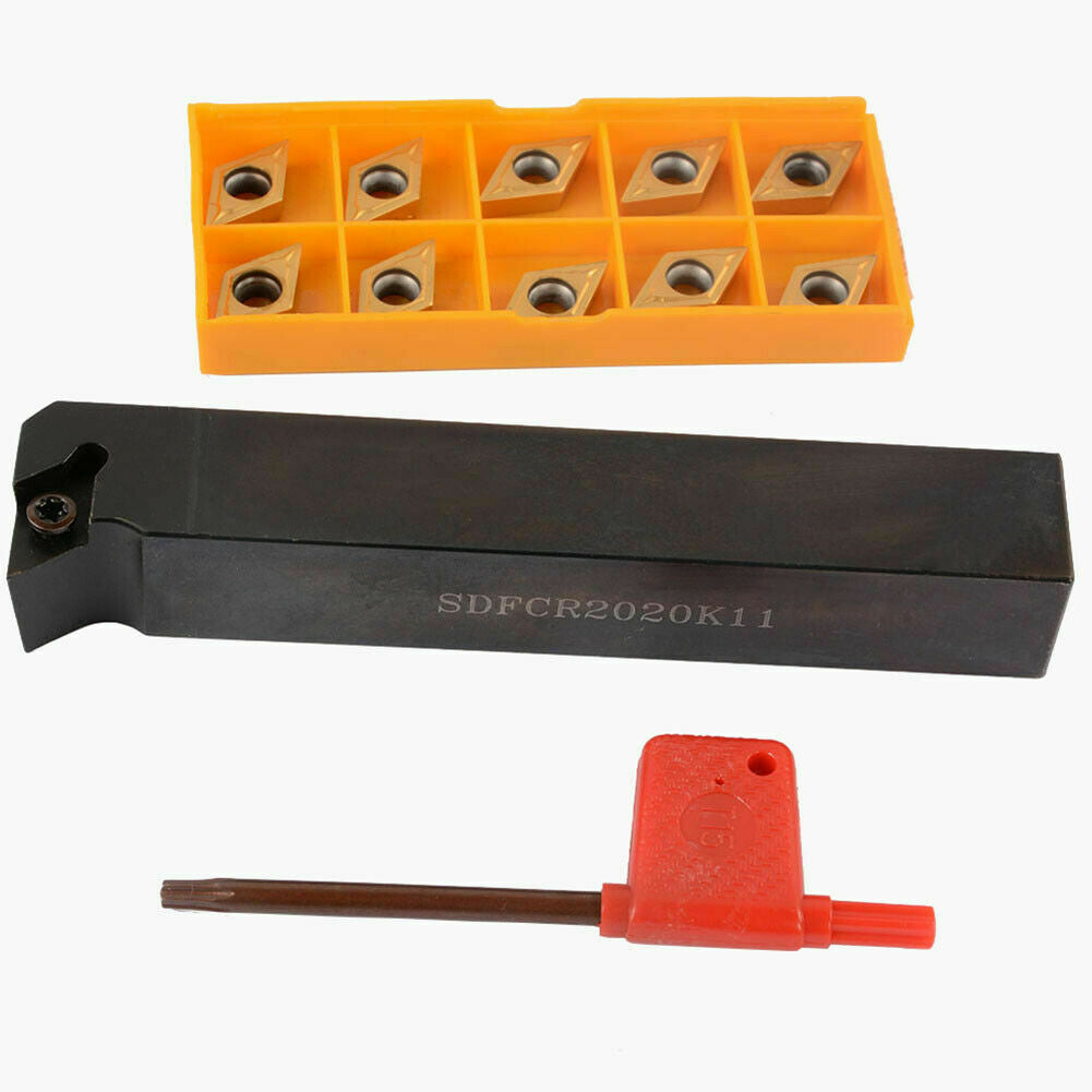 91° SDFCR2020K11 Lathe External Turning Tool Holder + DCMT11T304 BP010 inserts