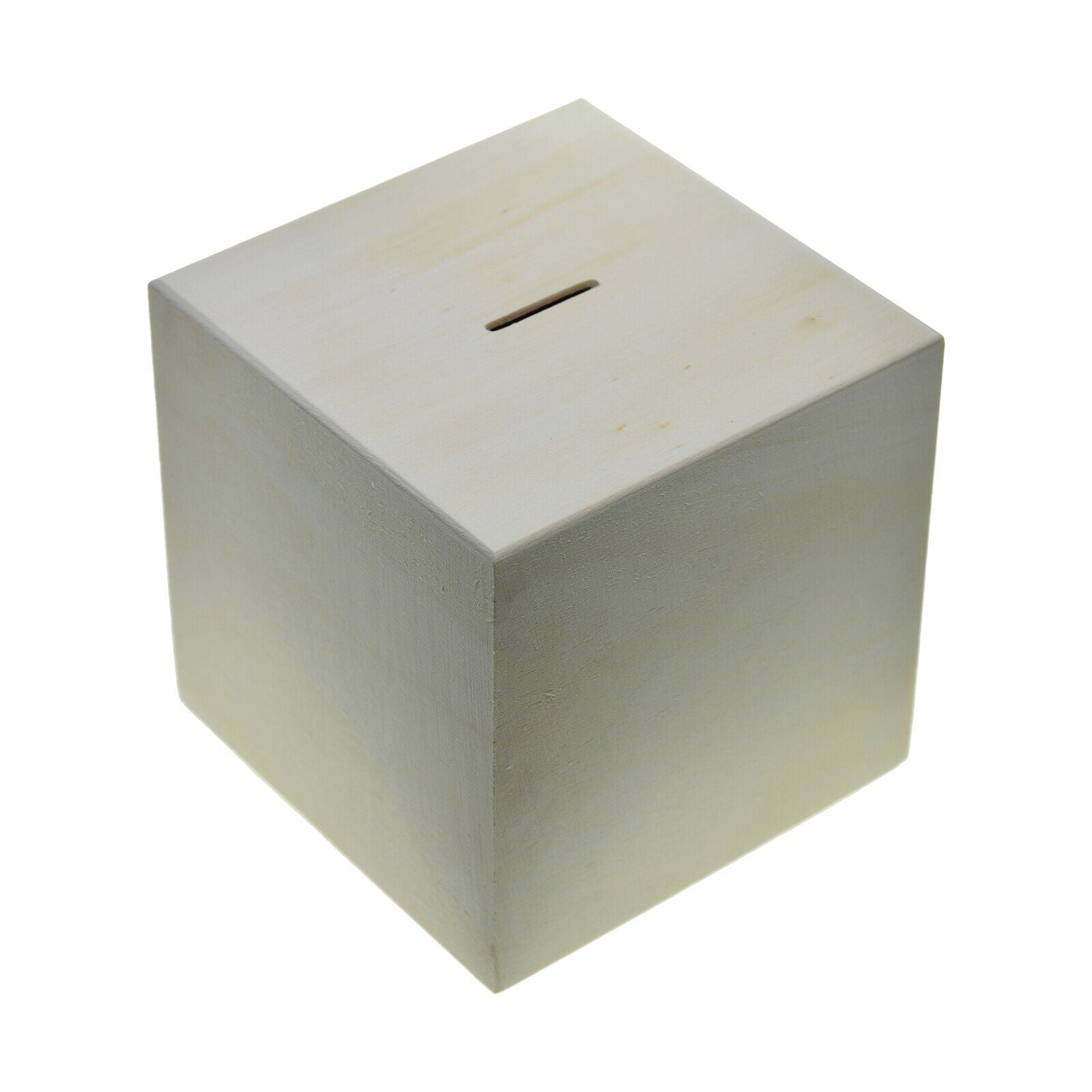 Prettyia Wood Cuboid Shape Coin Money Bank Saving Pot Creative DIY Painting