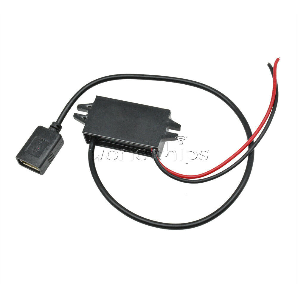 DC-DC 12V To 5V Converter Step Down Module USB Output Power Adapter 3A 15W New