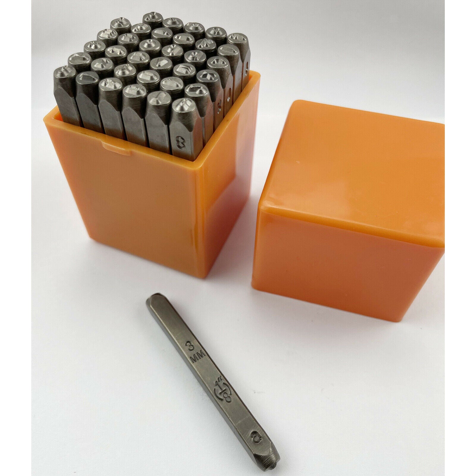 36x 3mm Numbers Letter Alphabet Metal Stamp Leather Craft Tools for Leather Wood