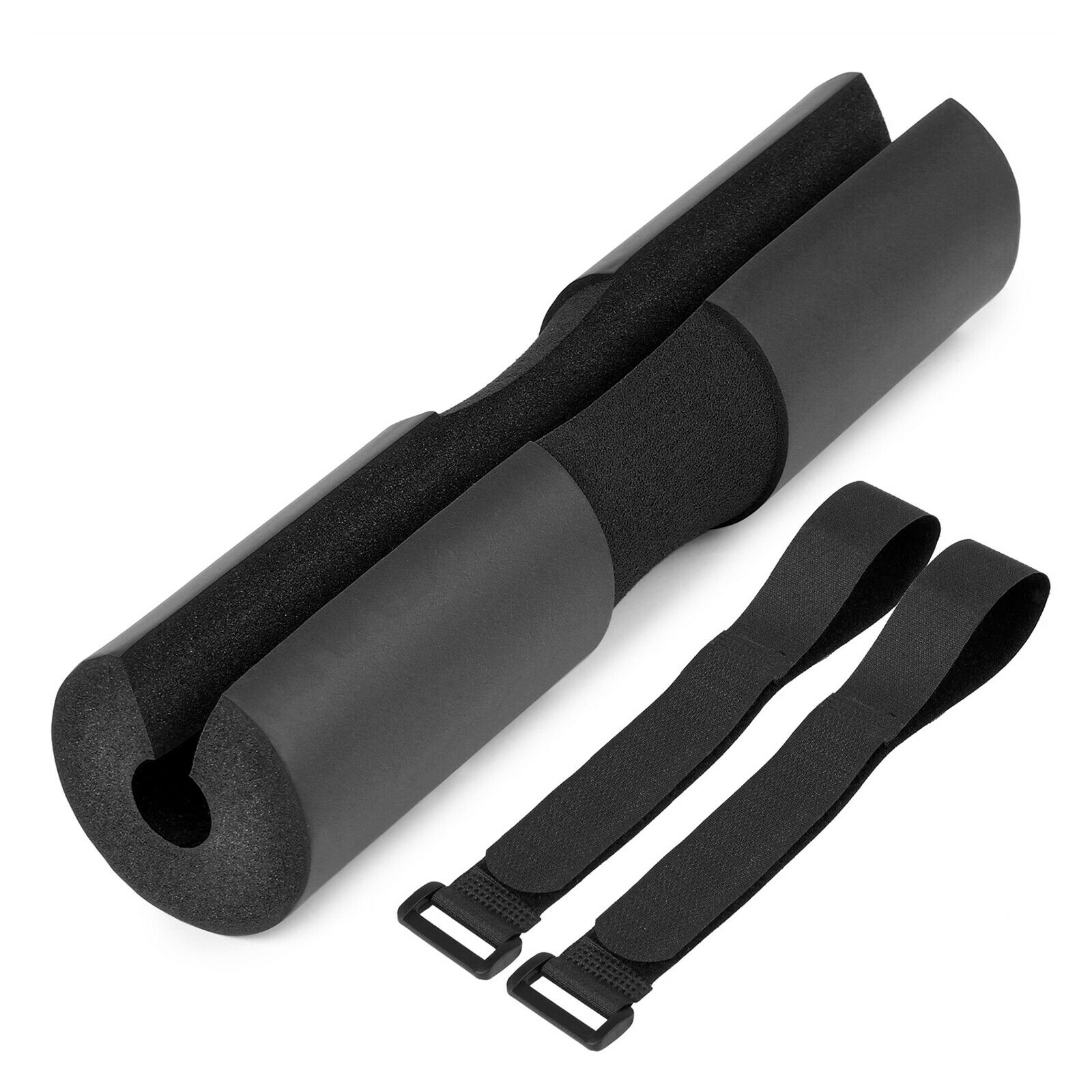 9x5'' Barbell Pad Standard Olympic Barbells Cushion with Safety Straps Foam -