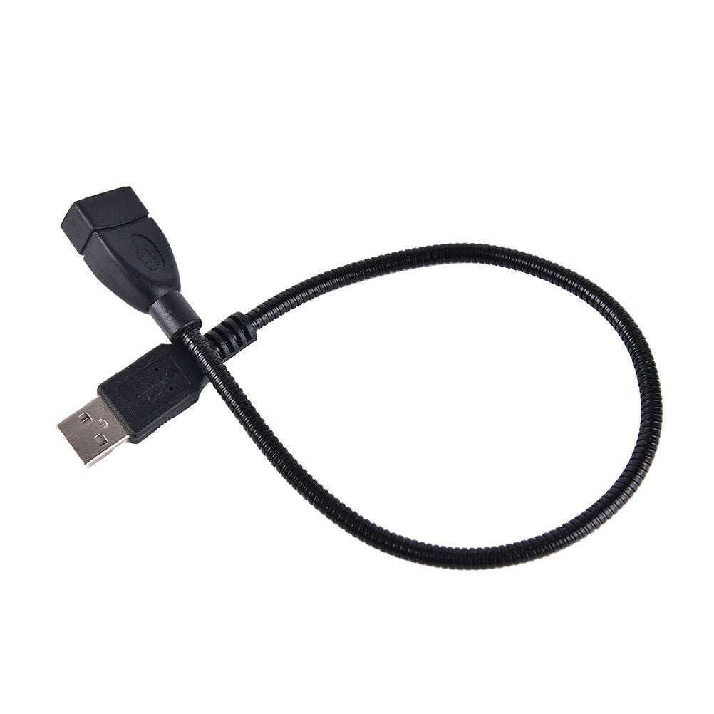 USB Male to Female Extension Cable LED Light Adapter Metal Hose for PC De.l8