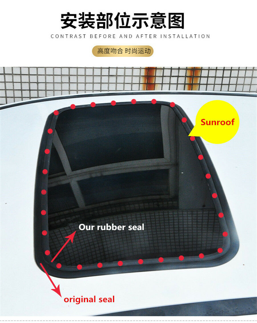 Rubber 5m Weatherstrip Seal Strip Trim Fit For Car Triangular Windshield Sunroof