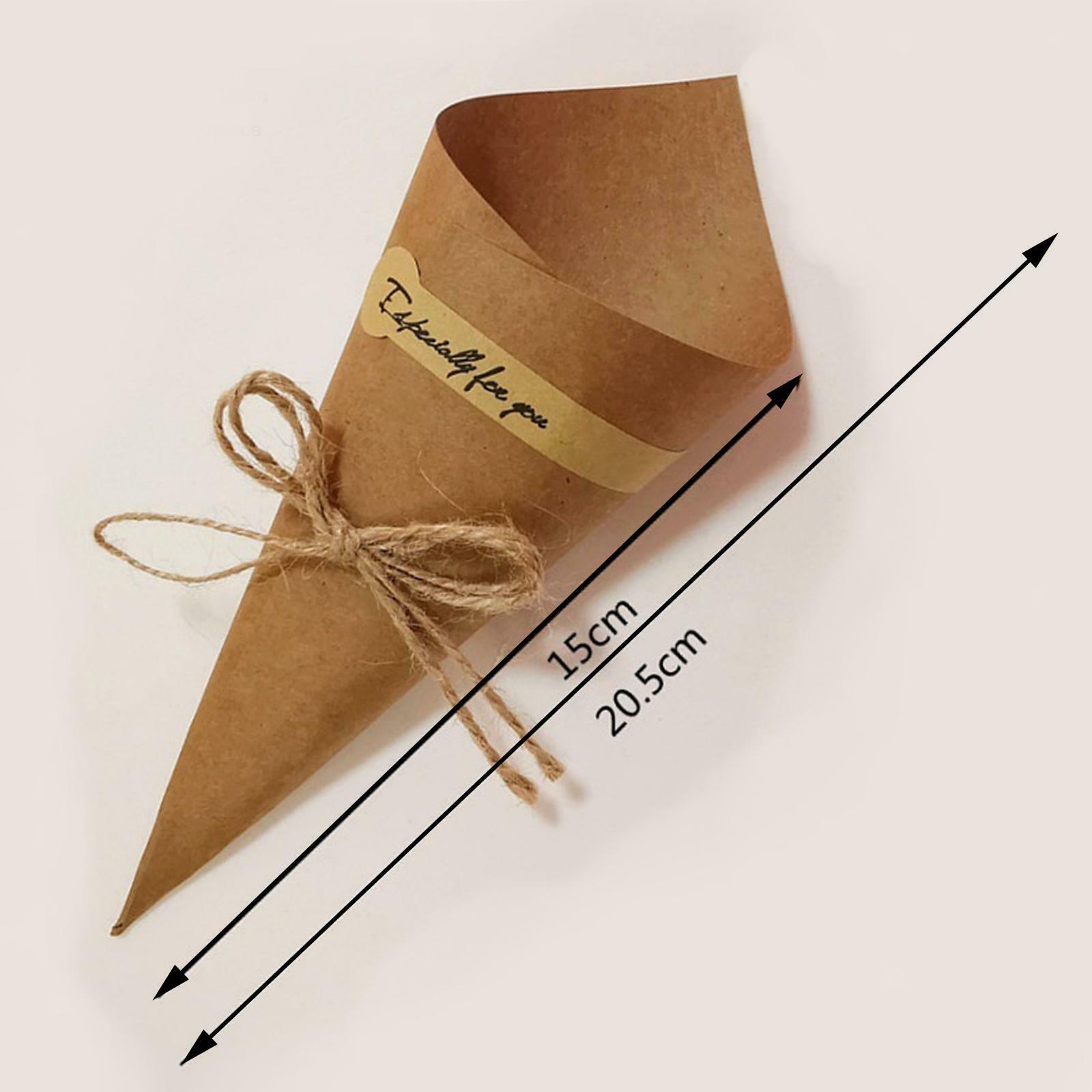 Confetti Cones Wedding Cones for Wedding Party for Confetti Gifts Brown
