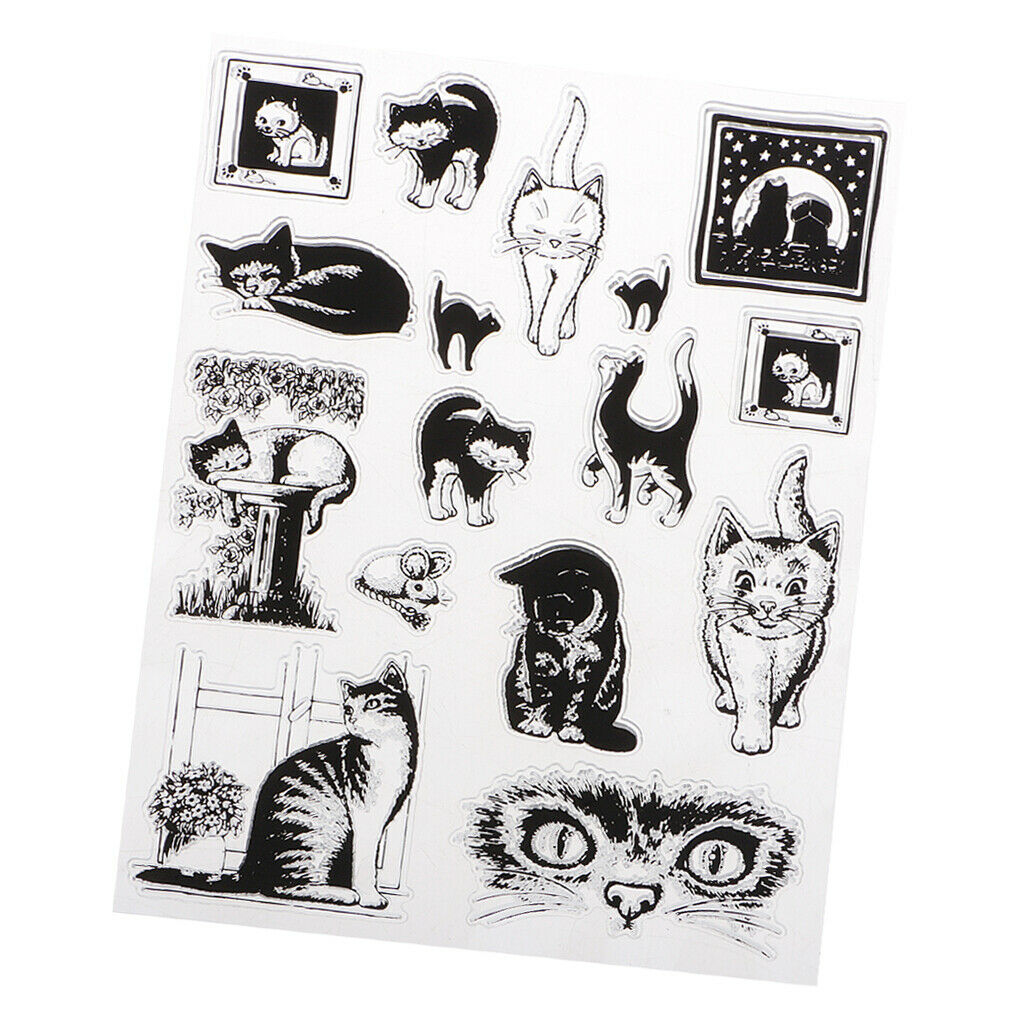 Silicone Clear Rubber Stamp for Scrapbooking DIY The cat paradise 14x17.5cm