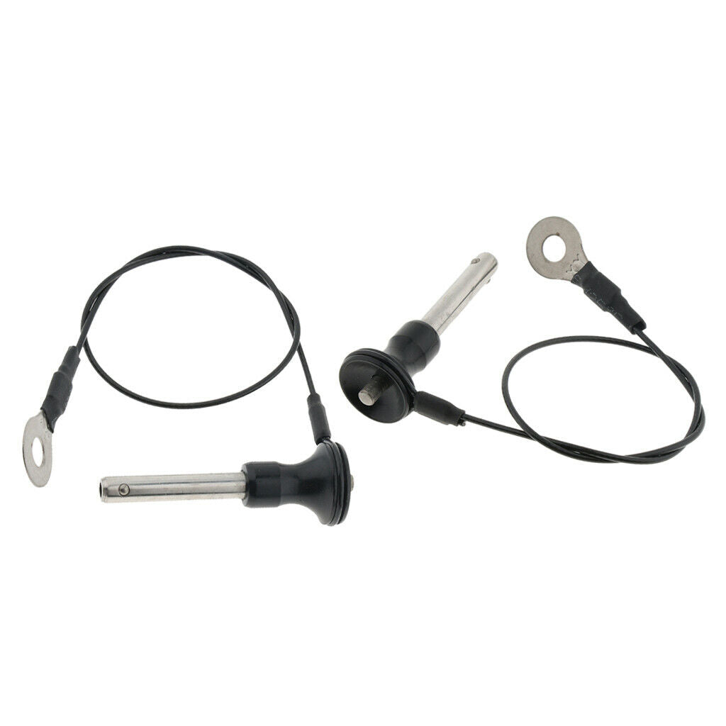 2 Pcs 8x45mm(Usable Length) Ball Lock Quick Release Pins Push Button with Wire