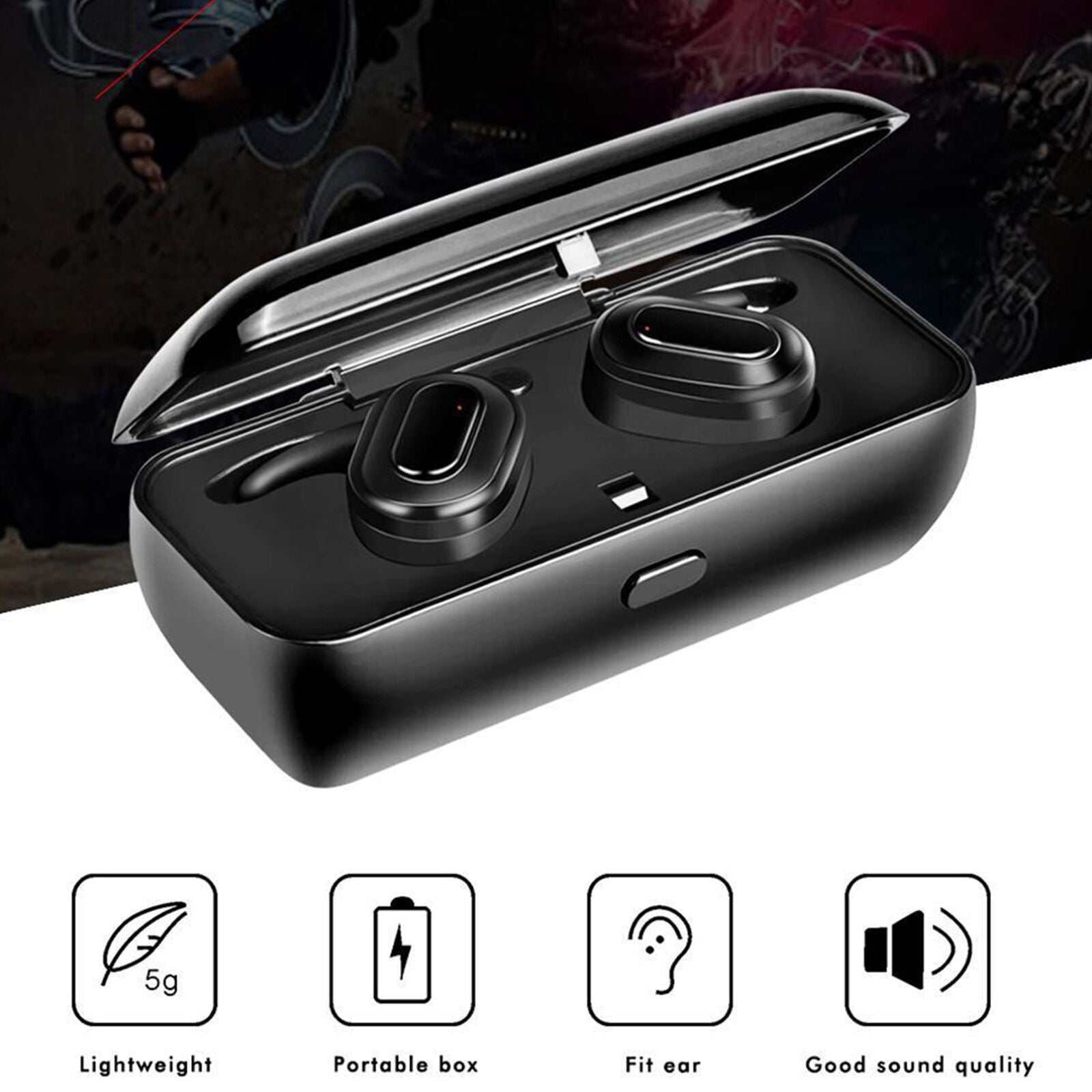 X26  Waterproof Sports Headphones Wireless Bluetooth Headset Stereo Earphone