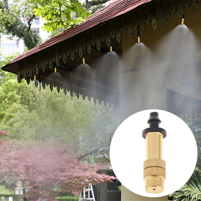 1pcs Micro Drip Irrigation Misting Brass Nozzle Garden Spray Cooling Par.l8