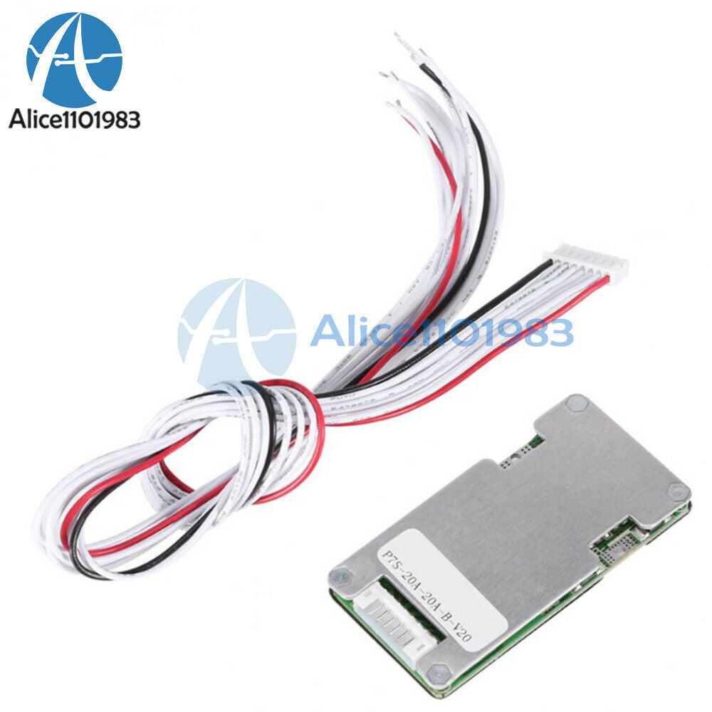 7S Li-ion lithium LiFePO4 Battery Protection BMS Board with Balance 24V 20A