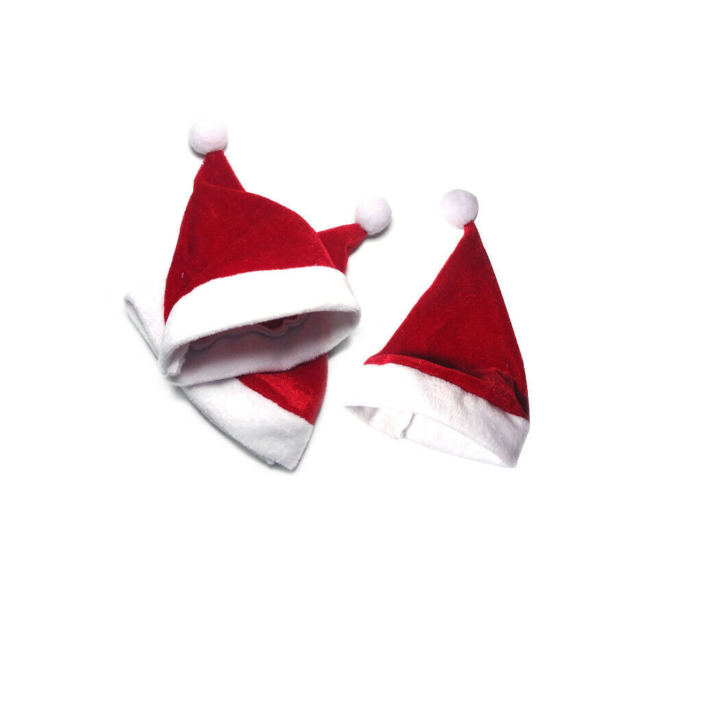3pcs 1/6 Christmas Santa Claus Hat for  Accessories Christmas Party Hats