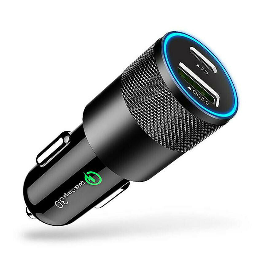 Fast Car Charger Adapter USB QC3.0 PD Type-C Quick Charging  For iPhone12