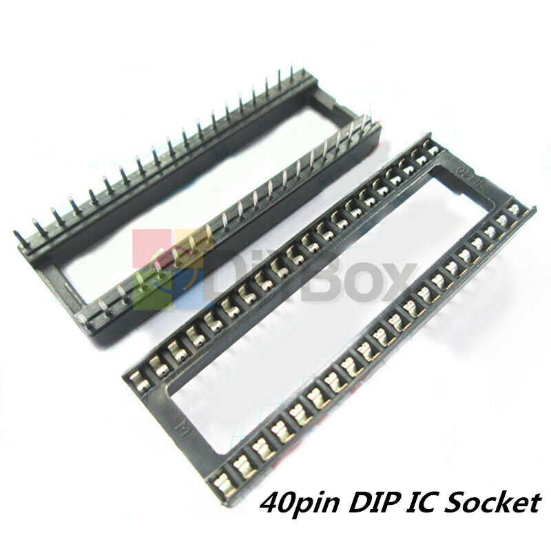 10PCS 40Pin DIP IC Socket Adaptor Solder Type 2.54mm Pitch Dual Wipe Contact