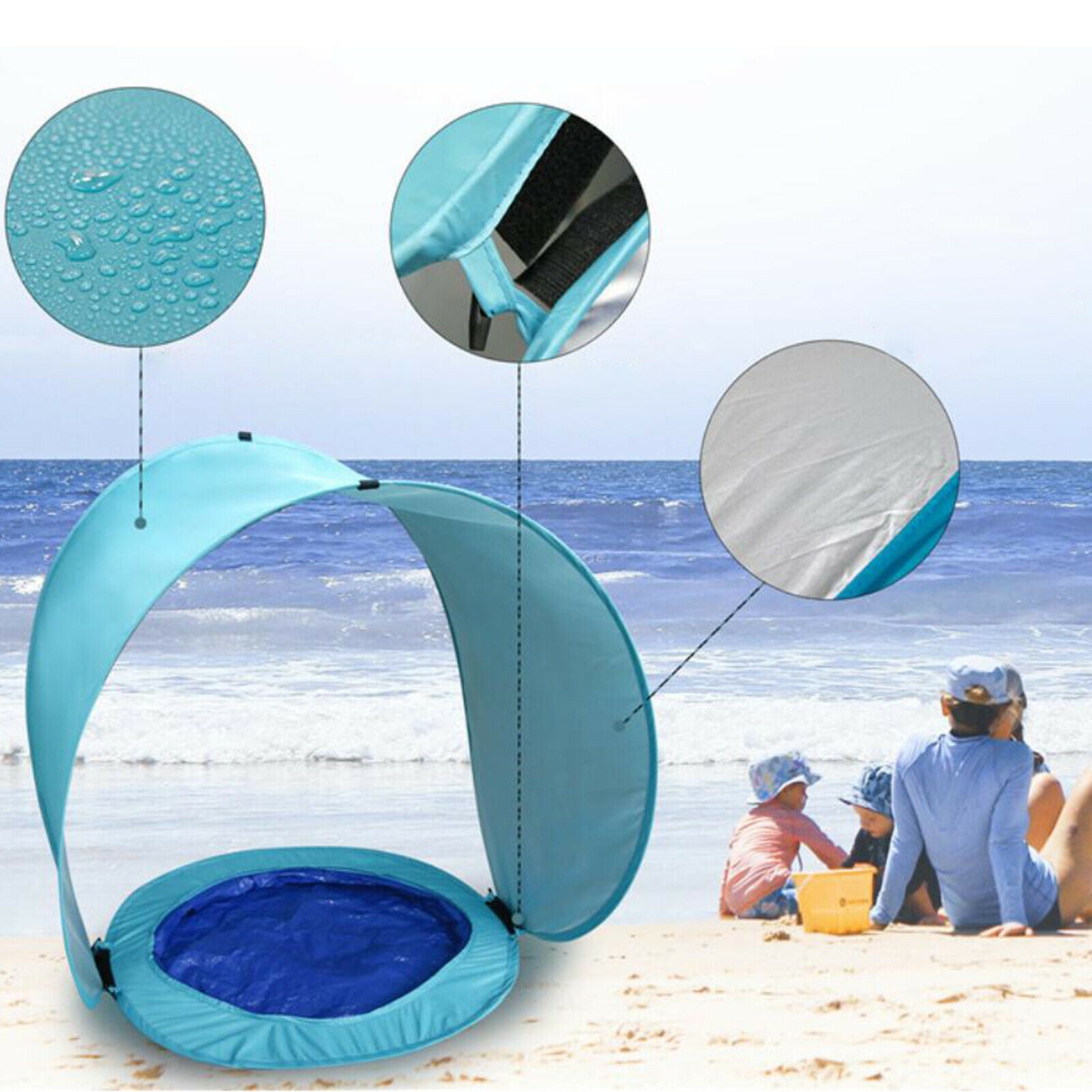 Baby Beach Tent with Pool Infant Sun Shelter Under Age 3 Kids Awning UPF 50+