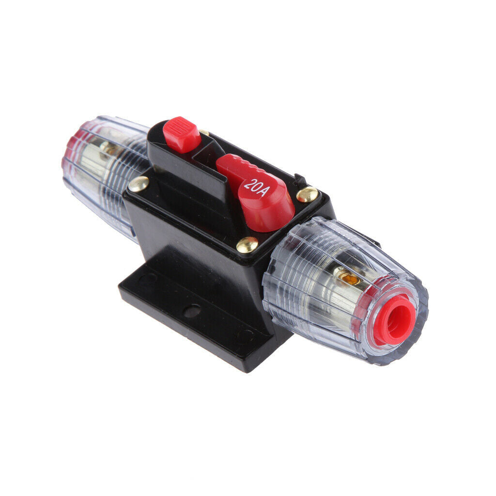 20A Manual Reset Car Auto Inline Circuit Breaker Platinum Terminal Block