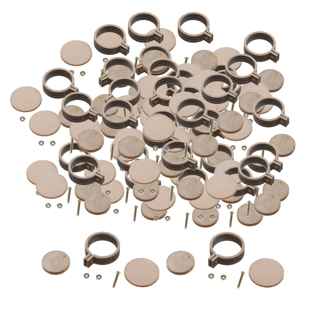 60pcs Wholesale Mini Embroidery Hoop Frames Screw 30x25mm Embroidering Loop