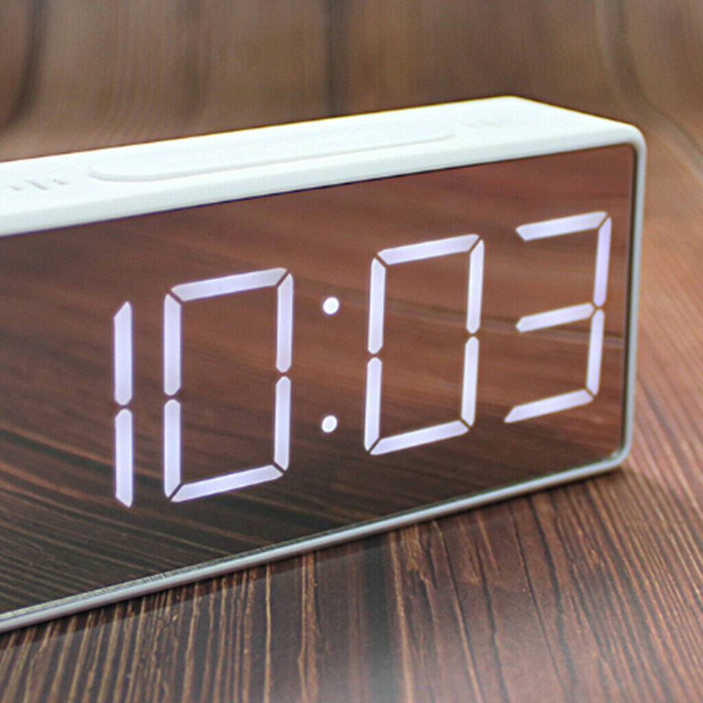 3 X Digital Alarm Clock, Temperature Detect, Wood Made Electric Clocks White