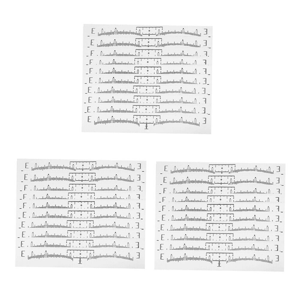 30pcs Disposable Microblading Eyebrow Measure Ruler Stickers Tattoo Makeup
