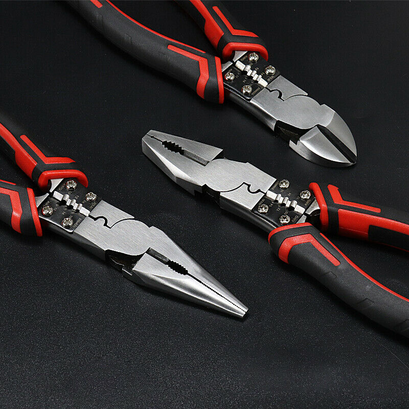 Multi-Purpose 7-Inch Combination Pliers Wire Stripper Electrician's Pliers Vise