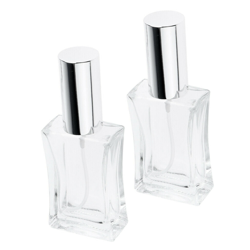 2 Pcs 30ml Glass Refillable Spray Perfume Bottle Empty