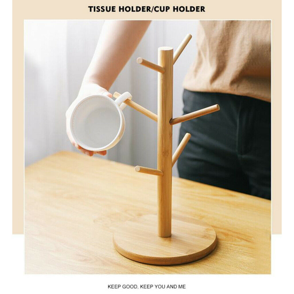 Storage Rack Wooden Creative Tree Branch Cups Holder for Teacups Coffee Cups
