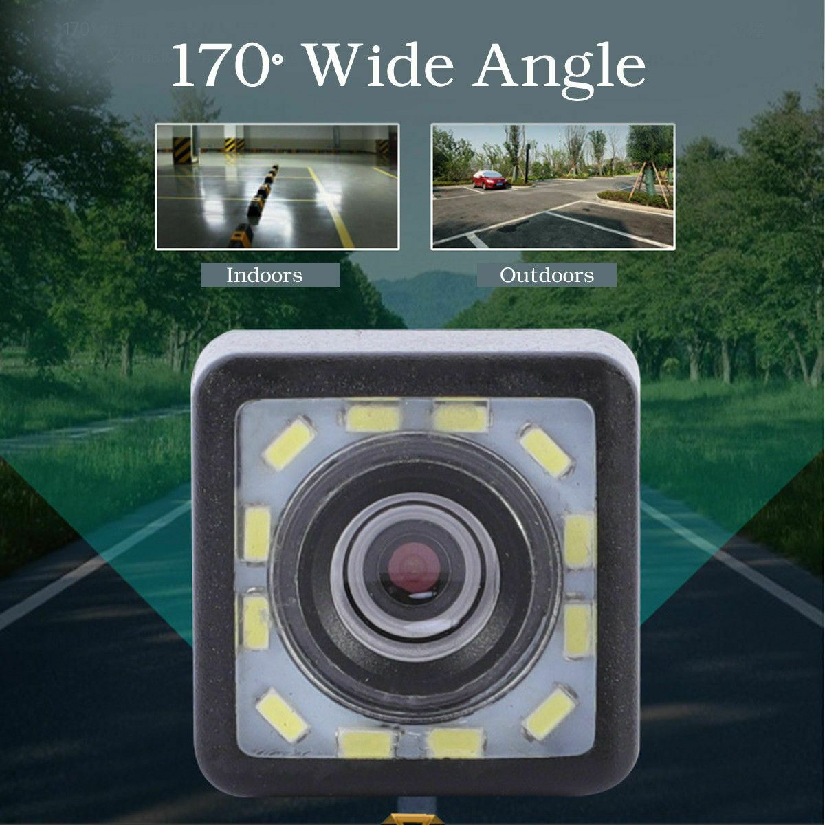 12 LED HD Car Rear View Reverse Backup Camera Parking Night Vision Waterproof