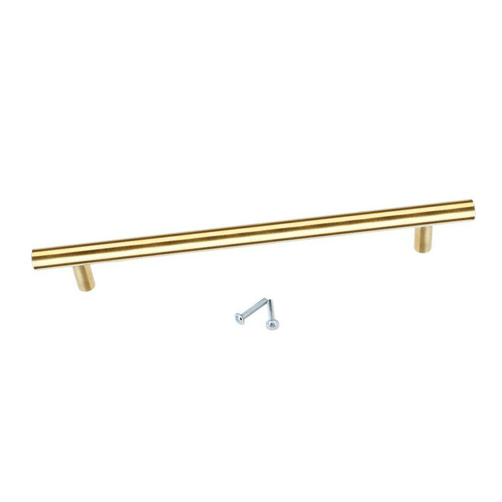 6pcs T-shape T-bar 20cm Pull Handle Door Knobs & Levelers Golden for Dresser