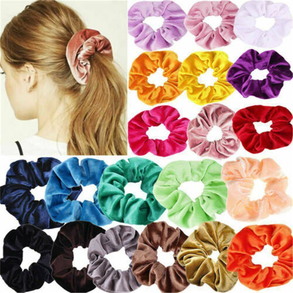 12PCS/Set Velvet Hair Scrunchies Hair Ties Elastic Hair Bands Women Girls' Ropes