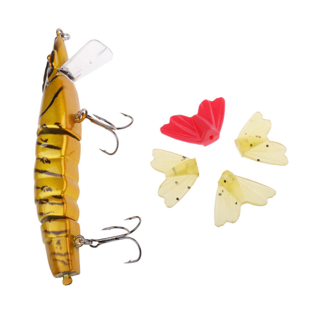 Topwater Trout Fishing Multi Jointed Shrimp Baits Lobster with 4 Tails C1