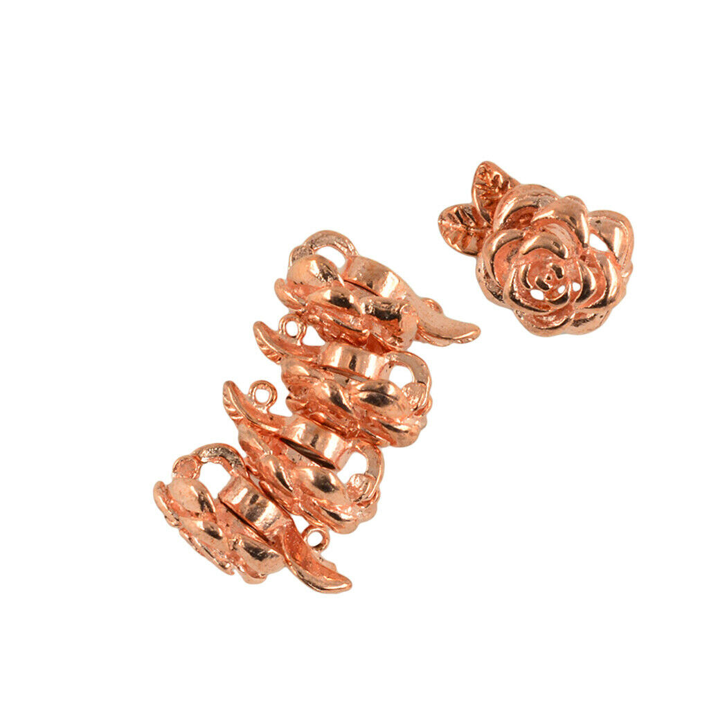 5pcs Jewelry Magnetic Clasps Flower Charm Beads for Bracelet Necklace Making