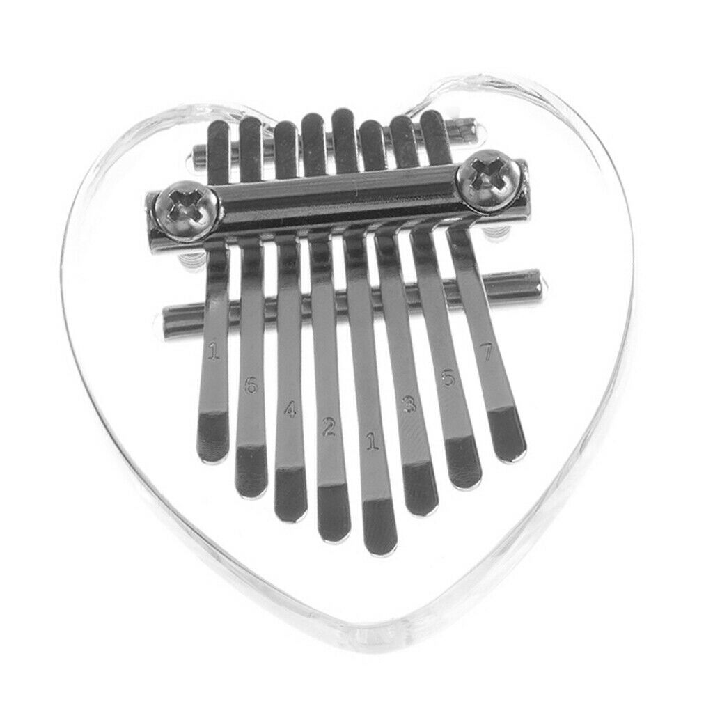Portable 8 Key Mini Kalimba Acrylic Clear Finger Mbira Thumb Piano Gift