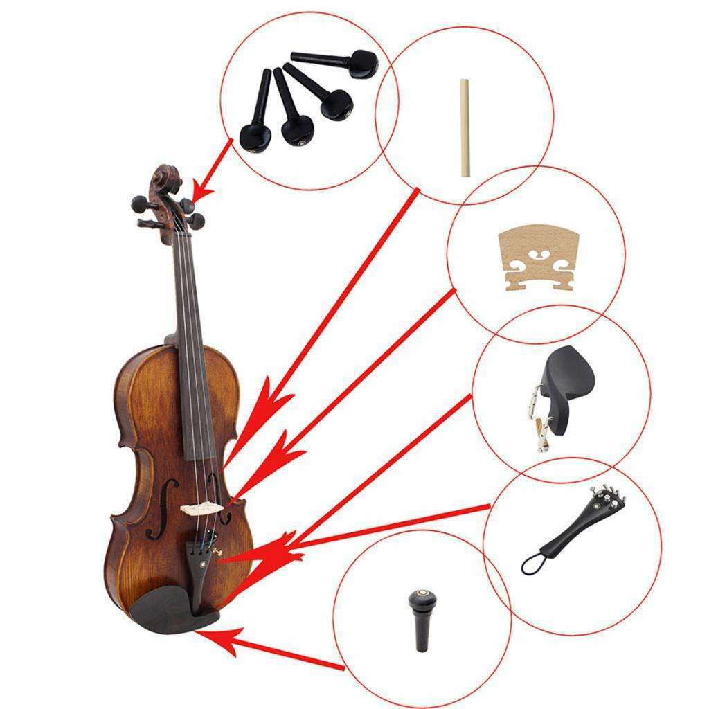 Replacement Violin Fiddle Accessory Set Size 4/4
