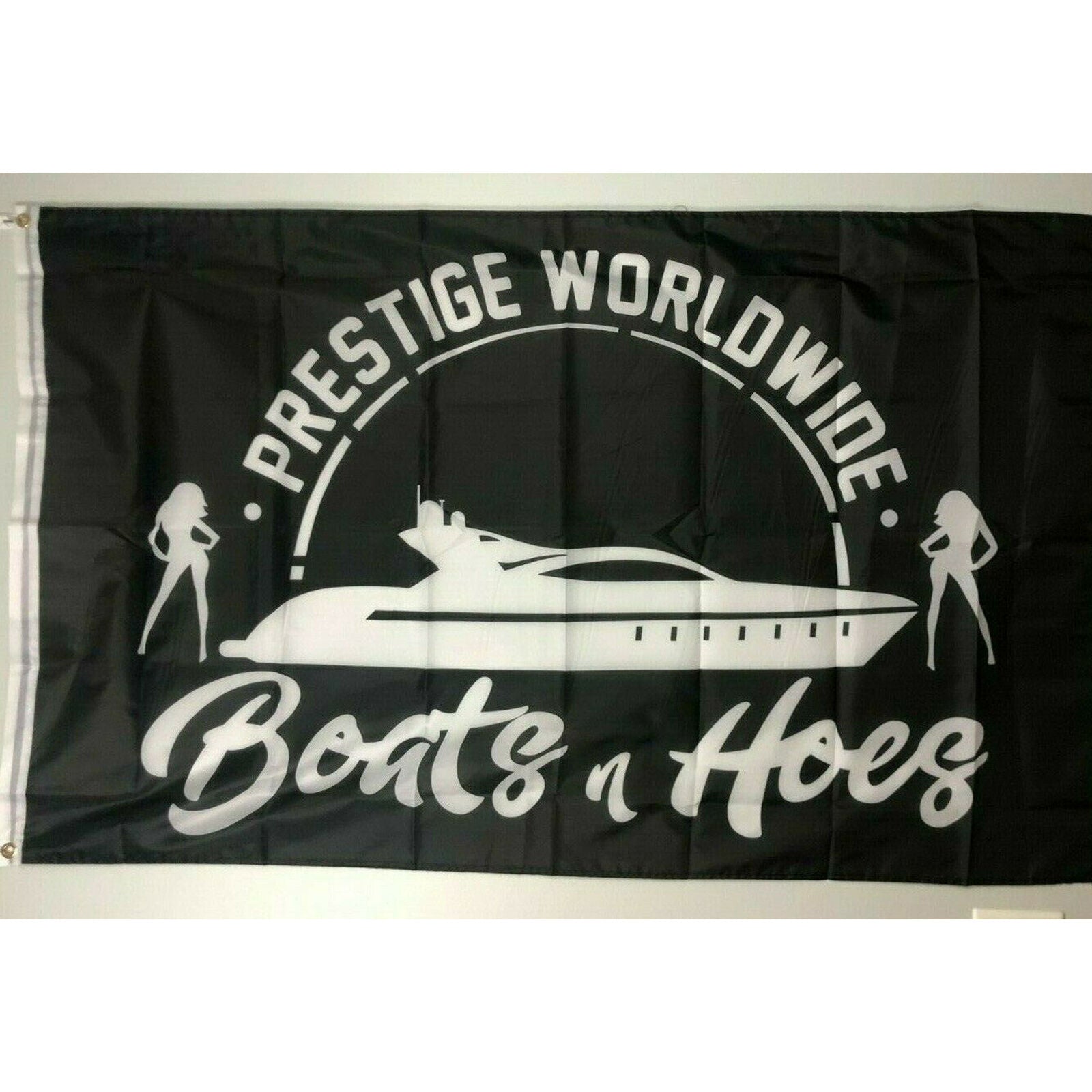Prestige Worldwide Boats n Hoes Banner 3x5ft Flag Step Brothers Dorm Man Cave
