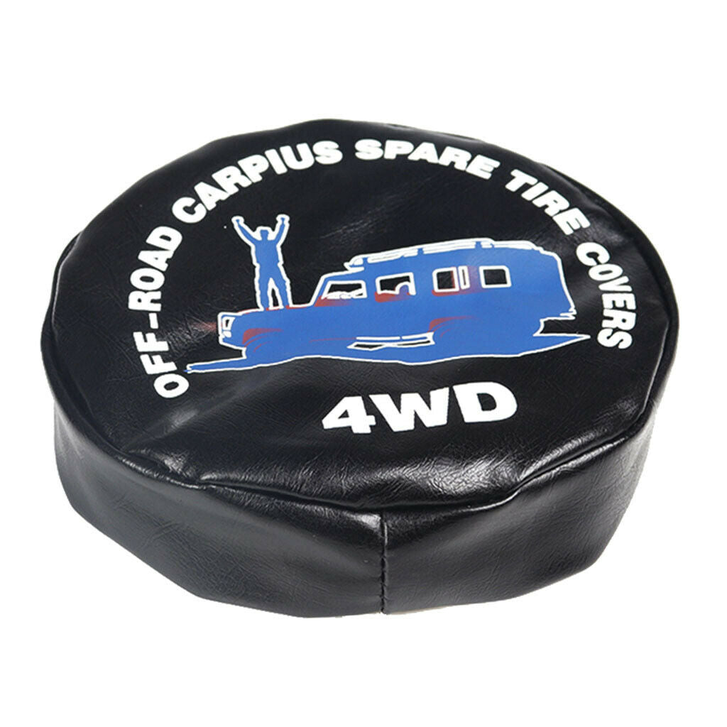 Black Spare Tyre Cover Leather Spare Tires Cover for 1/10 Scale RC Crawler