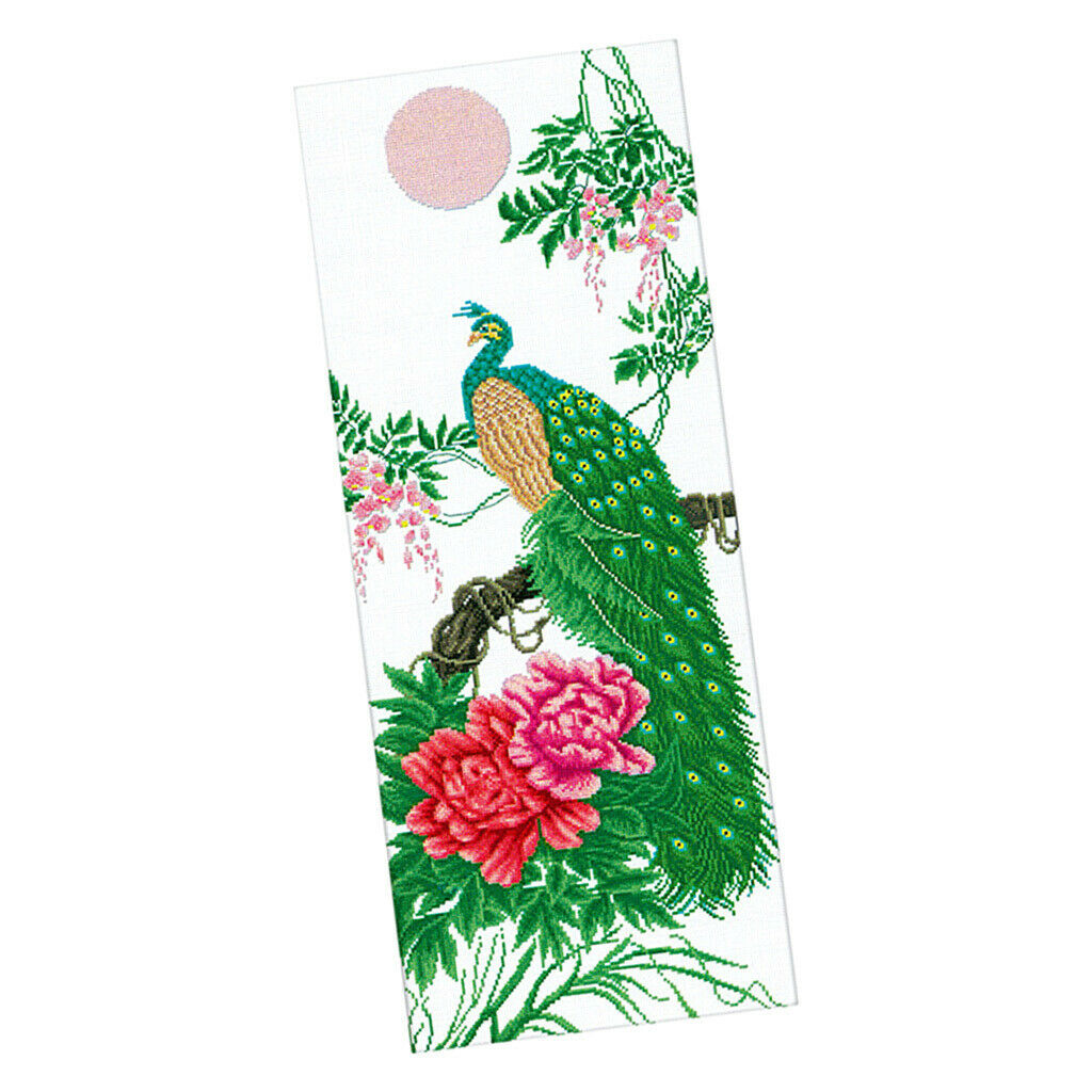 11CT DIY Peacock Painting Embroidery Cross Stitch Kit Home Decor Crafts Gift