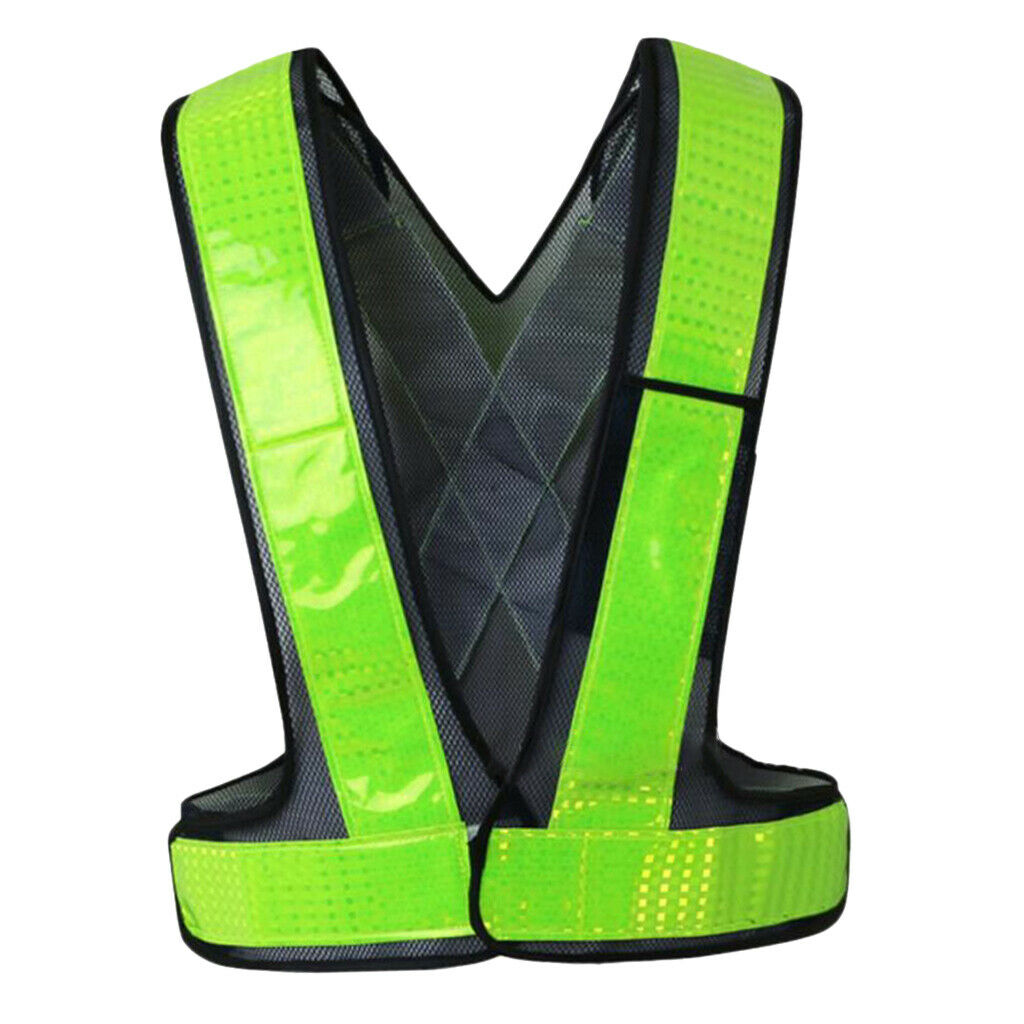 2pcs Security Safety Vest Adjustable Safety Shirt with Reflective Strips