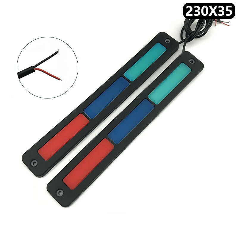 2PCS DRL LED Car Daytime Running Light Driving Turn Signal Strip Fog Lamp 10W 1A
