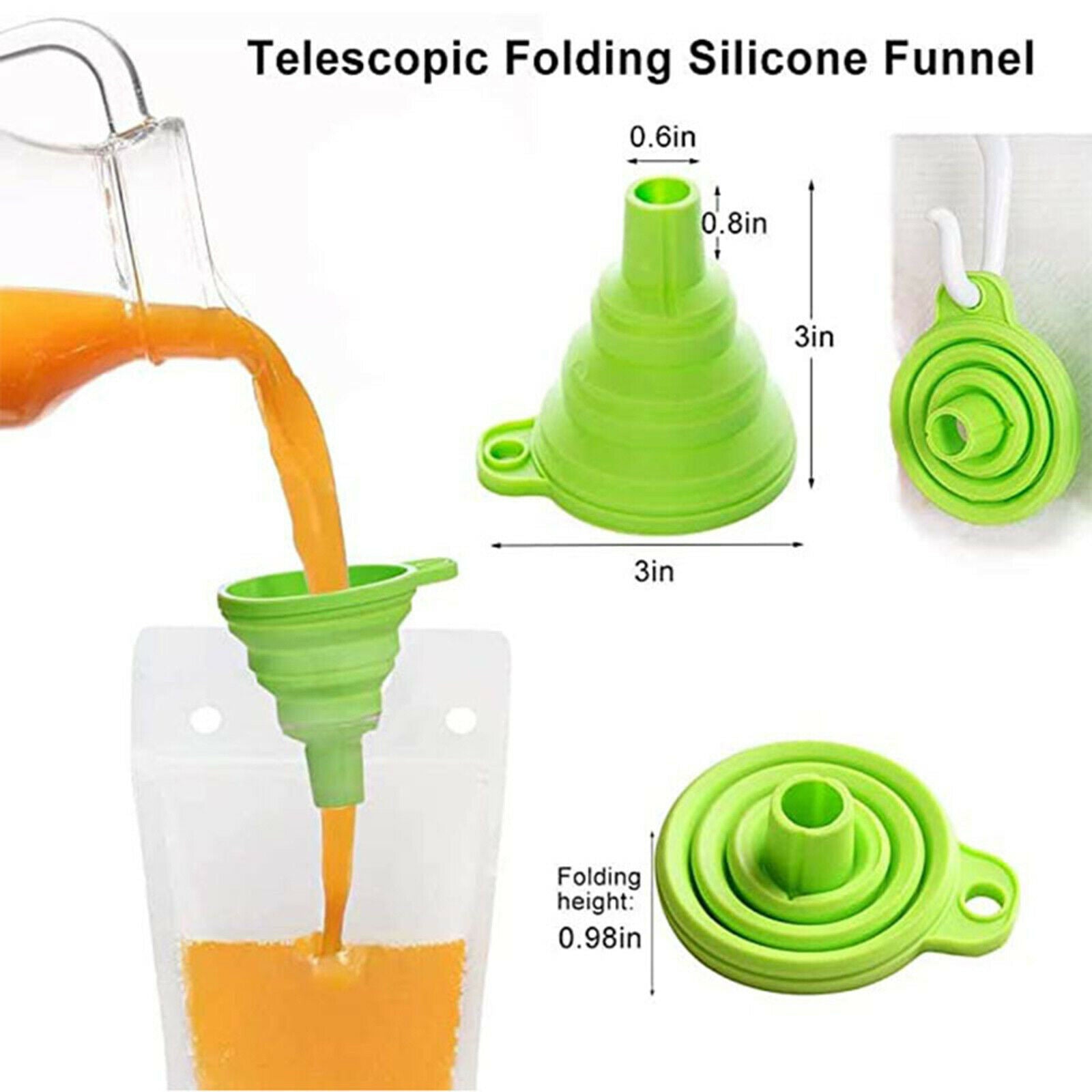 100 Pcs Stand Up Plastic Drink Pouches Smoothie Juice Bags for Beverage Wine