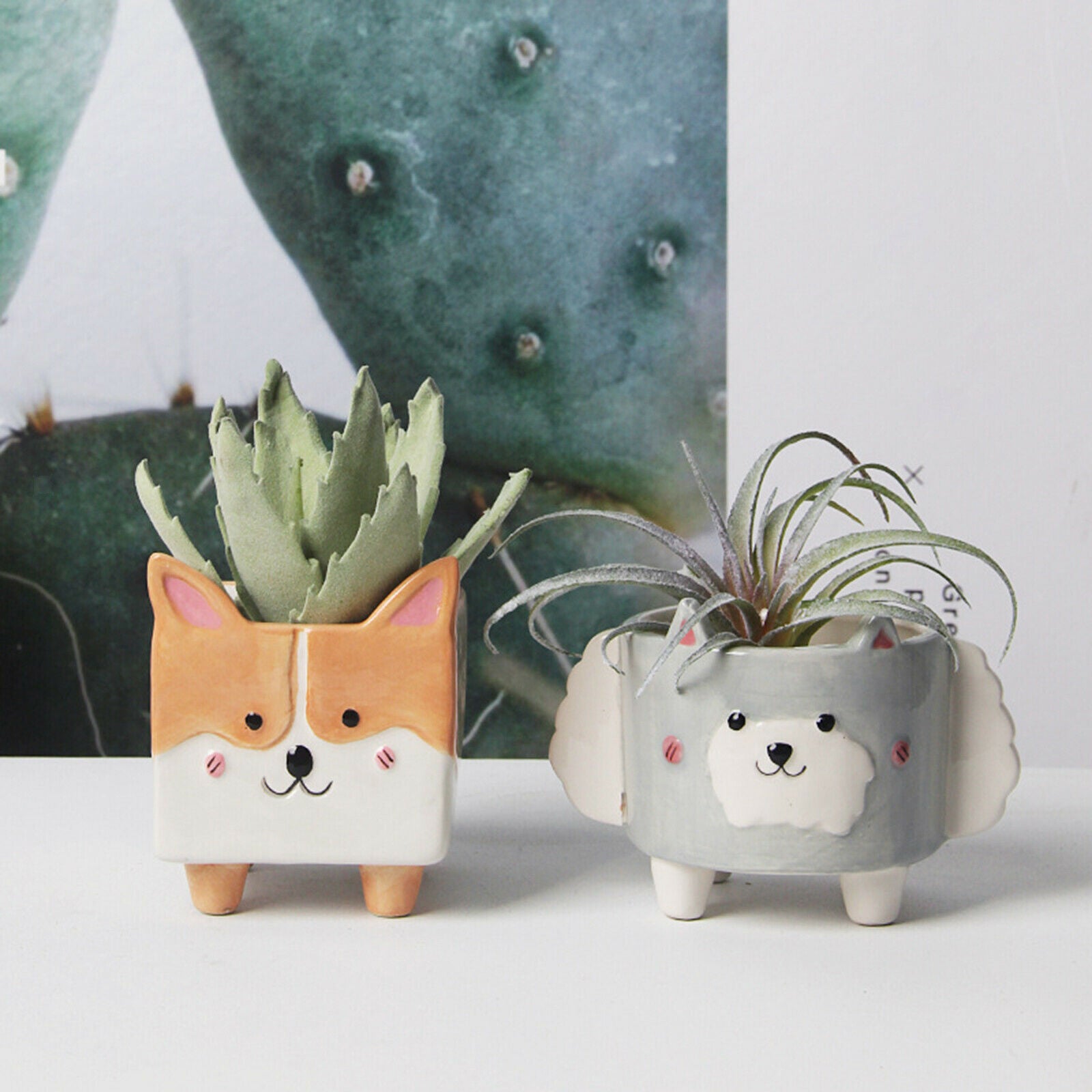 Cartoon Ceramic Animal Flowerpot Succulent Pot Vase Planter Indoor Outdoor Sheep