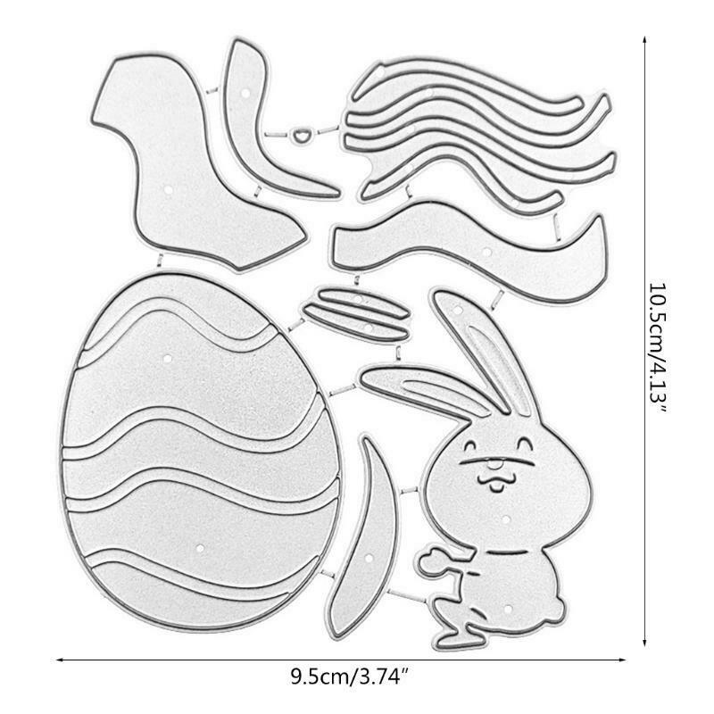 Easter Eggs Rabbit Metal Cutting Dies Stencil Scrapbooking DIY Album Stamp Paper