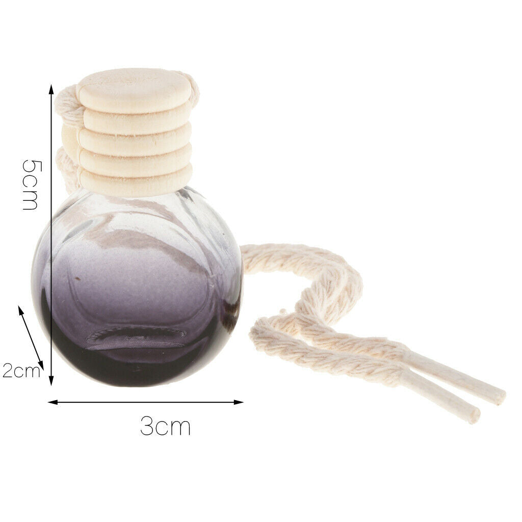 20Pcs 10ml Perfume Bottle Car Hanging Pendant Home Decor Round