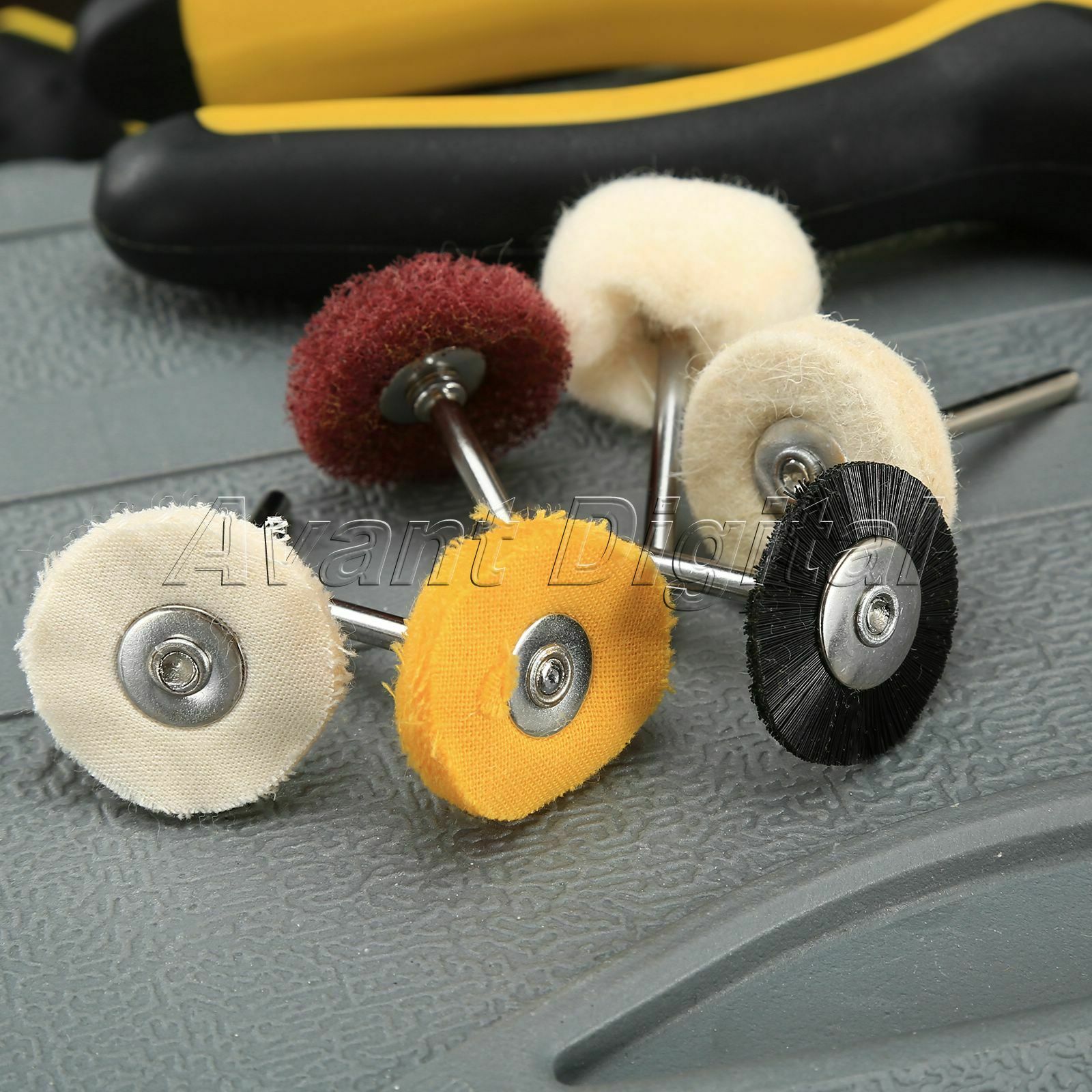 60Pc Polishing Buffing Wool Cloth Nylon Wheel Pads Mixed Set Grinder Rotary Tool