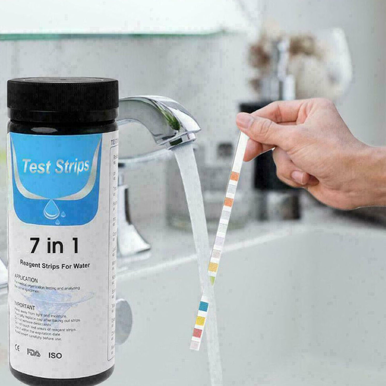 7 in 1 Aquarium Fish Tank Water Tropical Test Strips Kit Nitrite Nitrate PH