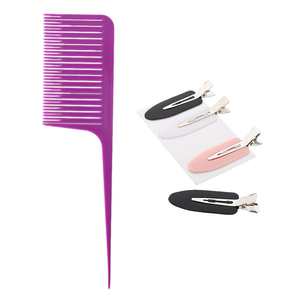 ABS Plastic Weave Highlighting Foiling Comb & Hair Clips Hair Styling Tool