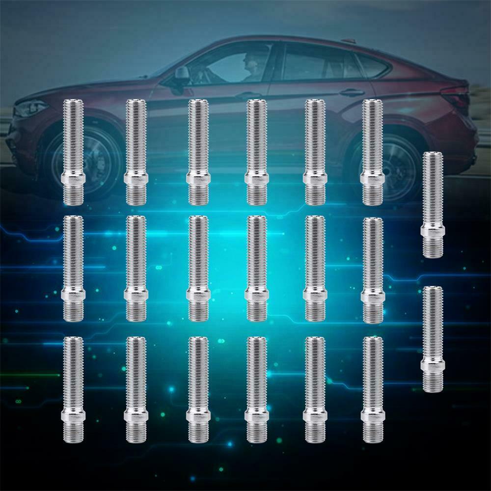 20Pcs 50mm Extended Wheels Stud 12x1.5 to 12x1.5 Screw Adapter for A4 1998-2008