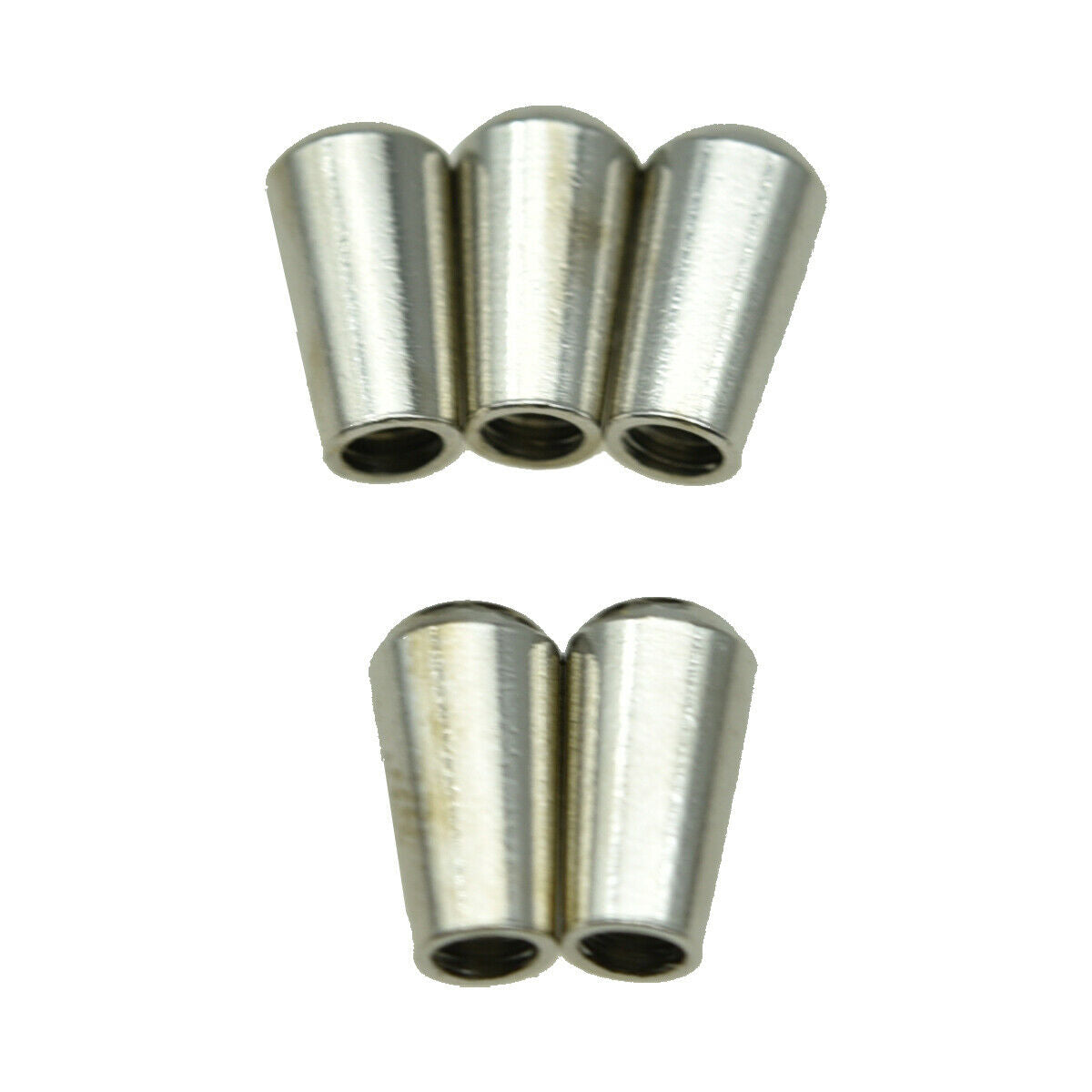 5x Nickel USA Thread SAE 8-32 Metal Toggle Switch Tip Fits Gibson/Switchcraft